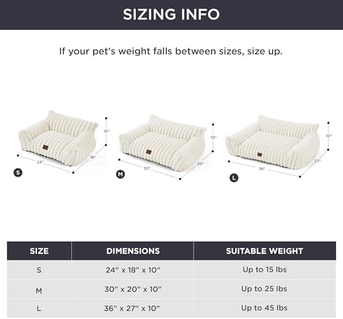 Bedsure ComfyFleece™ Shown on TV Fluffy Cute Dog Couch for Pets,30in Cream - Image 6