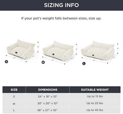 Bedsure ComfyFleece™ Shown on TV Fluffy Cute Dog Couch for Pets,30in Cream - Image 6