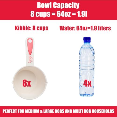 SPOT Standard Crock Dish - Heavy Duty, Non-Slip, Round Ceramic Food/Water Bowl for Pets, Ideal for Medium to Large Dogs or Multiple Animals, Dishwasher Safe - 9.5 in, 8 Cups, (64 Oz) - Image 3