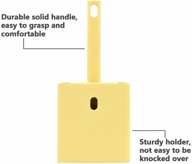 2 in 1 Cat Litter Scoop with Holder Stand Cat Stuff Cat Scooper for Litter Box Cat Accessories Cat Supplies Kitty Yellow - Image 5