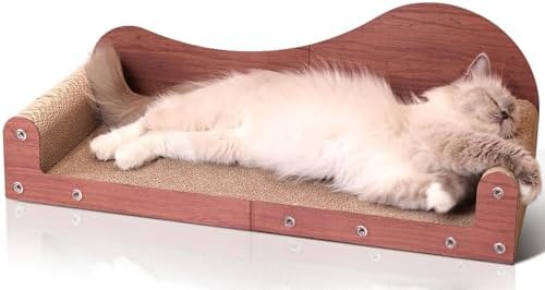 ComSaf Cat Scratcher Bed 26.4 in, Large Cardboard Cat Scratching Board by ComSaf