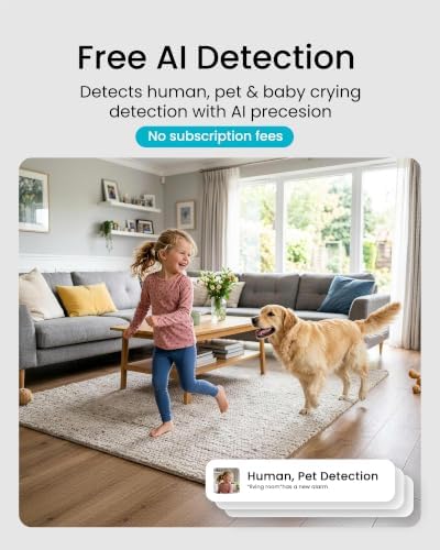 youkey 2K Indoor Secuirty Camera, 360° View Baby Monitor, Pet/Dog Camera - Image 4