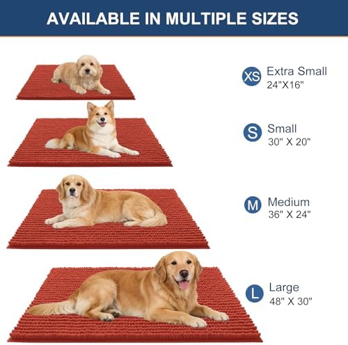 OLANLY Dog Door Mat for Muddy Paws 24x16, Extra Absorbent Chenille Mud Mat - Image 2