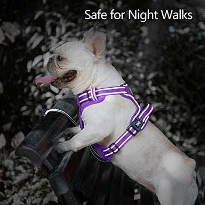 PoyPet No Pull Dog Harness, Reflective Vest with 2 Leash Clips & Handle - Image 6