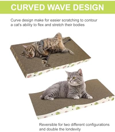 TIMHAKA 4 Pack Cat Scratching Board, Double-Sided Usability, with Catnip - Image 4