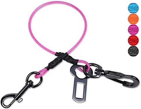 VIVAGLORY Dog Seatbelt Tuffbelt Dog Car Harness, L, Pink by VIVAGLORY