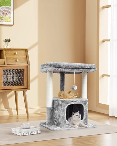 SYANDLVY 27IN Cat Tree for Indoor Cats Large Adult, Modern Activity Tower - Image 2