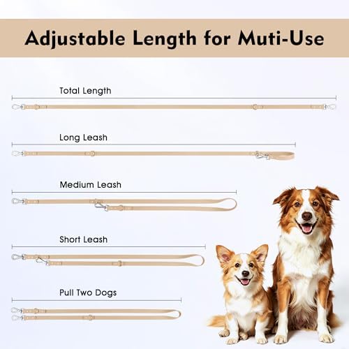 Wisedog Waterproof Dog Leash, Sand Color, 6 ft × 3/4 in - Image 5