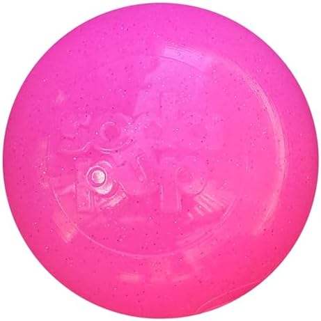 SodaPup Glitter Ball – Soft Dog Ball Toy, Floating Fetch Ball and Treat Dispenser Made in USA from Non-Toxic Pet Safe Food Safe PUP-X Rubber for Bonding, Physical Exercise, & More by SodaPup
