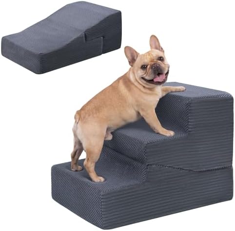 Dog Ramp for Bed Couch, 15.3" H Dog Stairs for Small Dogs by PrimePatio