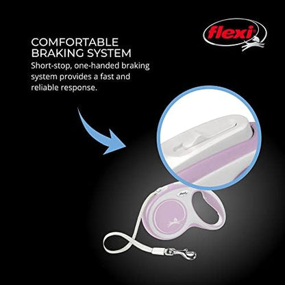 FLEXI® Comfort Tape Retractable Dog Leash, Small, 16 ft - Pink/Rose - Image 5