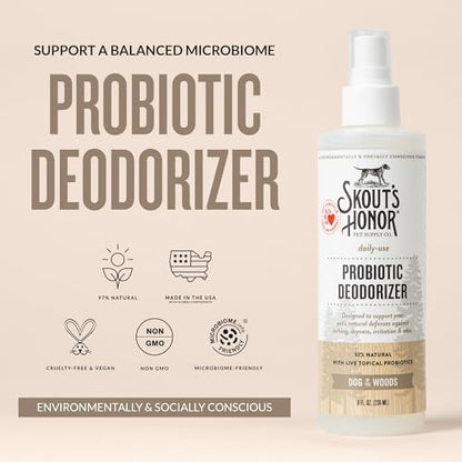 SKOUT'S HONOR Probiotic Dog Deodorizing Spray - Dog of the Woods, 8 oz - Image 2