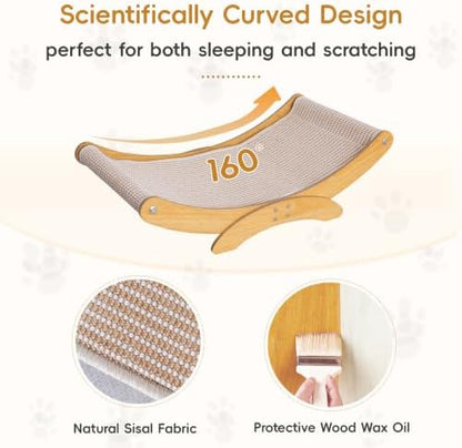 Extra-Larger Sisal Cat Scratcher Bed, Furniture Protector for Indoor Cats - Image 3