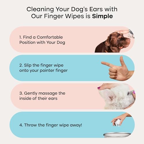 Uproot Clean Cat & Dog Ear Cleaner Finger Wipes: Natural, Disposable, 50ct - Image 5