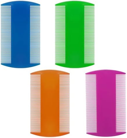 Double Sided Fine Tooth Comb for Adults Dog Cat Pet's Long, Short, Fine, Thick Hair(4 Pack) by YEEPSYS