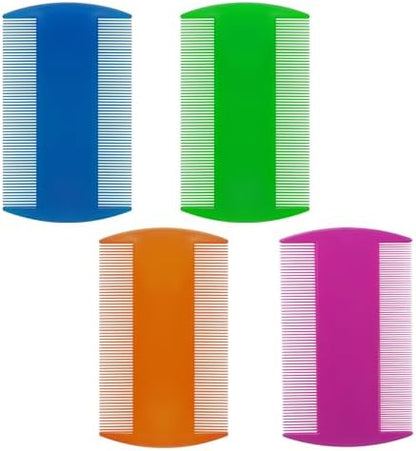 Double Sided Fine Tooth Comb for Adults Dog Cat Pet's Long, Short, Fine, Thick Hair(4 Pack) by YEEPSYS