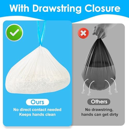 Cat Litter Bags 120 Count, 21.65"x11.8" Drawstring Close Litter Box Liners for Automatic Litter Box,Thick Cat Poop Bags,Easy to Clean,Heavy Duty Robot Bag for Self-Cleaning Box - Image 3
