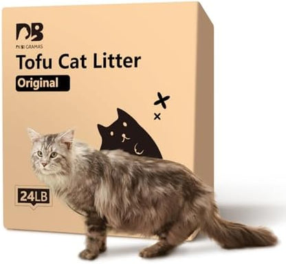 Dust-Free Quickly Absorb Odors Natural Tofu Cat Litter 24LB/Or by Unknown