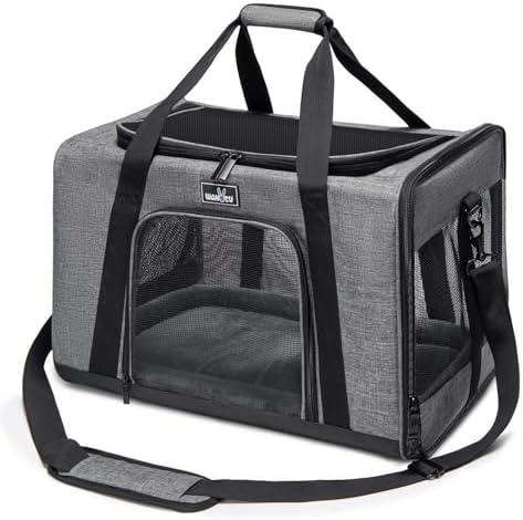 Wakytu Cat Carrier Soft for Medium or Large Cats for Car Travel Camping by Petshome