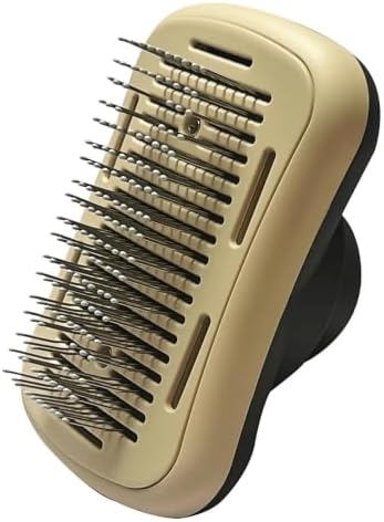 Pet hair blowing comb-Skin Friendly Grooming Tool for Dogs, Cats, and Puppies, Deshedding and Hair Removal for Long and Short Haired Pets (Beige+Dark Grey) by YININGYUXI