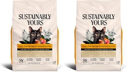 Sustainably Yours Natural Cat Litter, Large-Grain Formula, Low Tracking, Exceptional Clumping & Odor Control, Virtually No Dust, Corn & Cassava Plant-Based, Unscented, 10 lbs (Pack of 2) by SustainablyYours