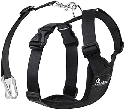 Pawaboo Dog Car Harness, Adjustable Dog Safety Vest Harness with Seat Belt by Pawaboo