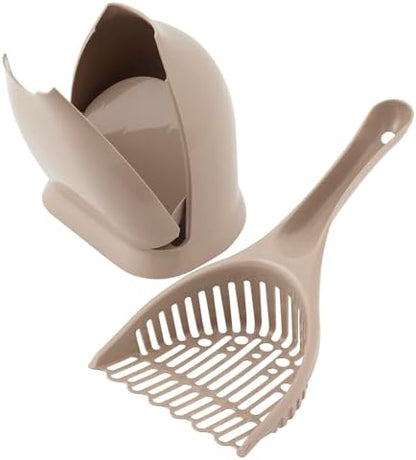 Petmate Scoop N' Hide Cat Litter Scoop with Discreet Holder; Titanium - Image 4
