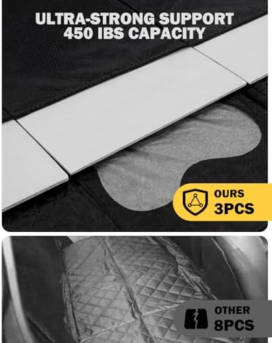 Back Seat Extender for Dogs, Waterproof Dog Car Seat Cover for Back Seat with Hard Bottom, Upgraded Material, Anti Scratch, Easy to Use and Clean, Holds 420lbs - Image 5