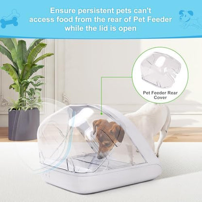 Pet Feeder Rear Cover for Pet Feeder & Connect, YOIHABV Cat Feeder Cover, Help Ensure Persistent Pets Can't Access/Steal Food from The Rear of The Cat Feeder While Lid is Open - Image 4