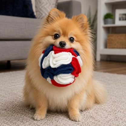Glory To Dog Puppy/Small Breed Snuffle Ball Toy Celebration Red White Blue - Image 4