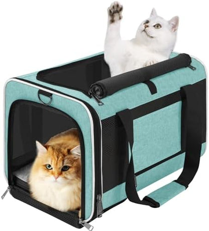 GAPZER Large Cat Carrier Soft, Collapsible Travel Pet Carry Bag, Small Dogs by GAPZER