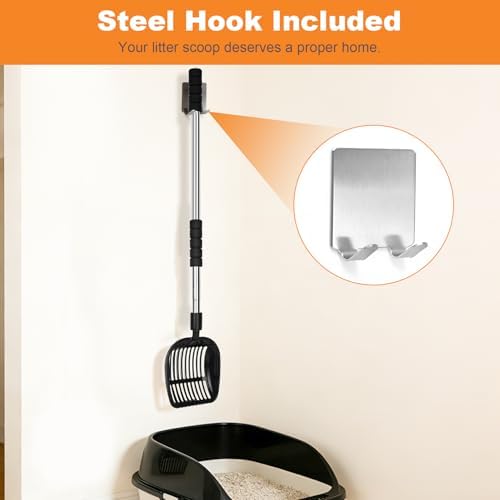 Cat Litter Scoop, Metal Litter Scooper with Detachable Long Handle - Image 7