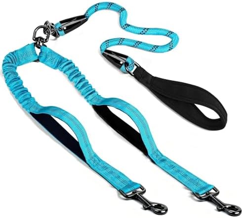 Double Dog Leash, 18~120 Lbs, No Tangle with Padded Handles, 360° Swivel by Unknown