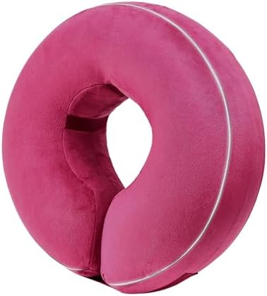 Inflatable Reflective Dog Cone Collar Alternative After Surgery,Doggie Recovery Dount Neck Ecollar,Adjustable Soft Dog Cone Collar for Small Medium Large Dogs (Pink, L) by Unknown
