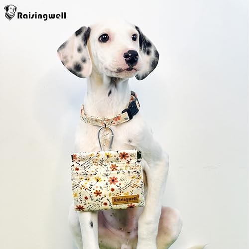 Raisingwell Dog Treat Pouch, Small Cotton Pocket Sized Training Holder, Hand Free Walking Funny Bag with Carabiner, Self-Closing Pet Feed Snack Reward, Behavior Aids for Puppy Travel or Outdoor Use - Image 5