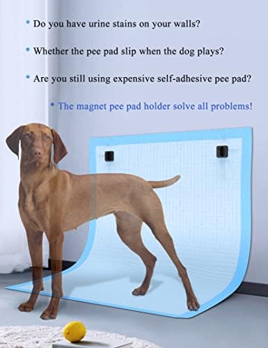Pee Pad Holder for Dogs Potty Training Pad Magnetic Wall Holder for Leg-Lifting Dogs & Marking in The House Compatible with Any Size of Puppy Pee Pads (Black) - Image 2