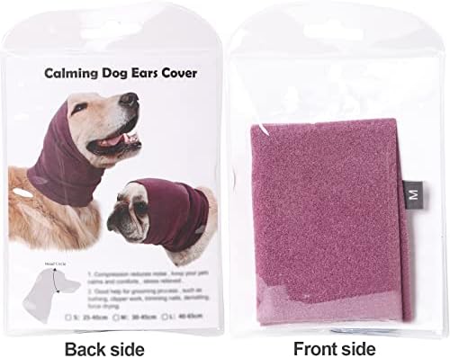 Dog Ear Cover for Anxiety Relief, Dog Calming Hood for Grooming and Bath Drying, Pet Cats and Dogs Ear Protector (Medium) - Image 2