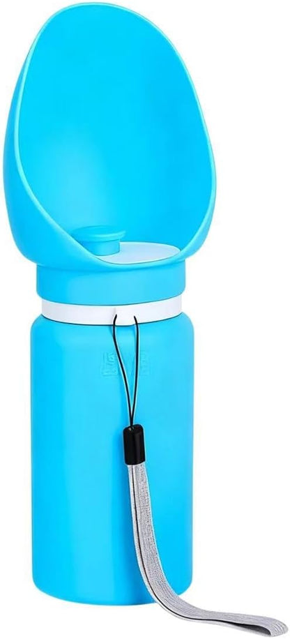 Foldable Dog Water Bottle, Leak Proof Portable Water Bottle for Pets Especially for Walking, Hiking and Outdoors -550ML (Blue, 550ml)