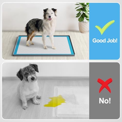 Pee Pad Holder for Dogs,Silicone Dog Puppy Pad Holder, 24 x 24 No Spill Raised Lip High Edge,Portable, Leak-Proof Mat Holder for Dog Training Pads,Square Potty Trays for Home Floor Protection - Image 3