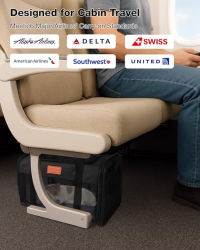 Pet Carrier Airline Approved for Pets Up to 10 Lb, 17x11x9.5 in - Image 2