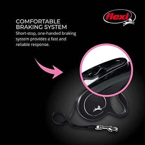 FLEXI® Classic Cord Retractable Dog Leash, Small, 26 ft - Black - Image 4
