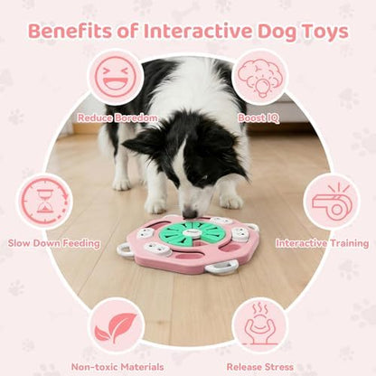 Dog Puzzle Toy for Smart Dogs, Interactive Dog Enrichment Toys,Level1(Pink) - Image 5
