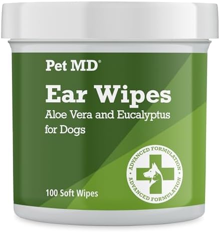 Pet MD Dog Ear Cleaning Wipes – Otic Cleanser for Dogs - 100 ct by PetMD