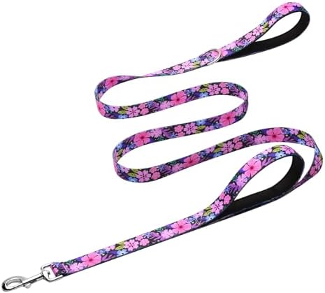 Hikiko 6FT Dog Leash Padded Double Handle with Designed Pattern by Hikiko