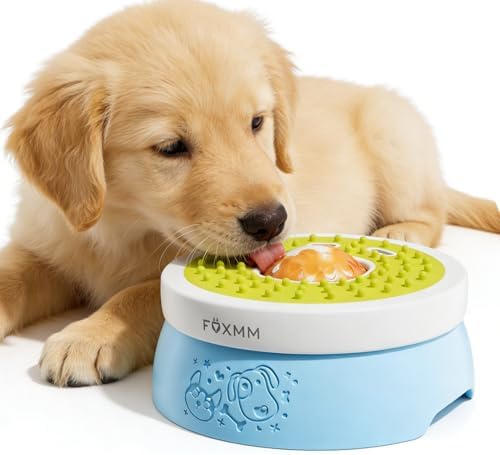 FOXMM Dog Lick Bowl Slow Feeder with Rolling Ball by FOXMM