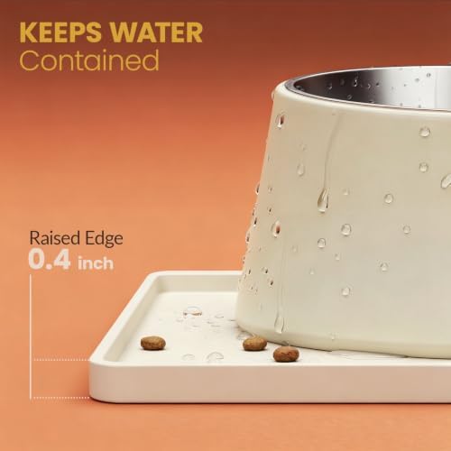 Waterproof Silicone Pet Feeding Mat, Dog Cat Food Water Bowl, Raised Edge - Image 3