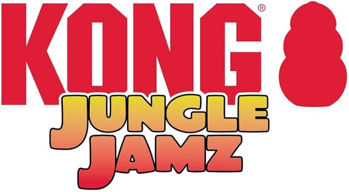 KONG Jungle Jamz Plush Dog Toys – Squeaky, Crinkly, and Rattling Durable Toys for Dogs – Safari Animal Collection (Gorilla)