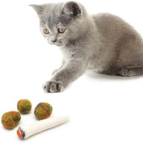 Glaciart One Catnip Joint & Buds Cat Toy Set | Crack for Funny Kittens, Stimulating Cat Toys for Boredom, Exercise & Play | Filled w/Organic Catnip to Excite/Calm Kitty | Organic Idea - Image 4