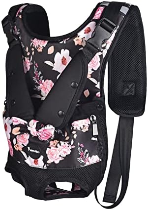 Petmolico Dog Carrier Backpack, Adjustbale Dog Front Backpack Legs Out Puppy Backpack for Small Medium Dogs Travelling Hiking Shopping, Peony Medium - Image 3