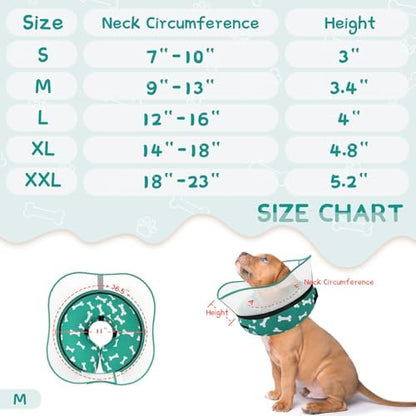 Supet Raised Inflatable Dog Cone Collar to Stop Licking, Soft Dog Cone Alternative After Surgery, Pet Neck Donut Collar for Small Medium Large Dogs - Image 6